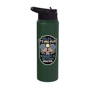 Relax It's Rec Play Nobody Getting Drafted Pickleball Player Stainless Steel Insulated Water Bottle