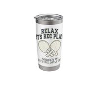 Relax Its Rec Play Nobody is Getting Drafted Pickleball Stainless Steel Insulated Tumbler