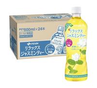 Relax Jasmine Tea 600ml (Case of 24 Bottles) - Unsweetened Japanese Jasmine Green Tea, Zero Sugar, Calming Floral Aroma, Ready-to-Drink Cold Brew