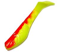 Relax Kopyto 3L Classic 3 Inch Rubber Fish 8 cm Fluorescent Yellow Red Set of 10 Soft Bait