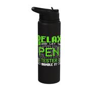 Relax Let The Penetration Tester Cyber Security Handle It Stainless Steel Insulated Water Bottle