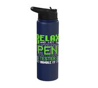 Relax Let The Penetration Tester Cyber Security Handle It Stainless Steel Insulated Water Bottle