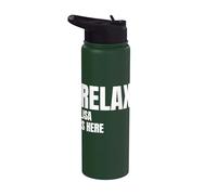 Relax Lisa is Here Popular Birth Names Lisa Costume Stainless Steel Insulated Water Bottle