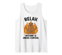 Relax Nothing is Under Control Funny Bear Tank Top