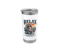 Relax Nothing is Under Control Funny Cat Lovers Dad Mom Stainless Steel Insulated Tumbler