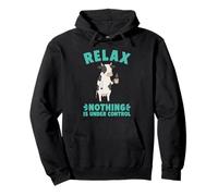 Relax Nothing Is Under Control Funny Cow Pullover Hoodie