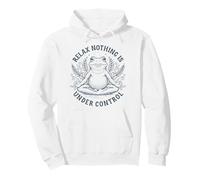Relax Nothing Is Under Control Funny Frog Yoga Meditation Pullover Hoodie