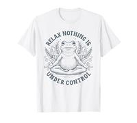 Relax Nothing is Under Control Funny Frog Yoga Meditation T-Shirt