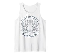 Relax Nothing is Under Control Funny Frog Yoga Meditation Tank Top