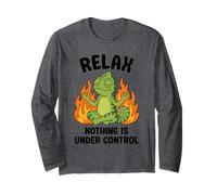 Relax Nothing is Under Control Funny Iguana Long Sleeve T-Shirt