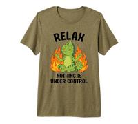 Relax Nothing is Under Control Funny Iguana Premium T-Shirt