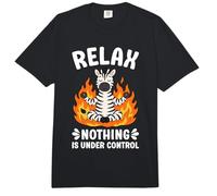 Relax Nothing is Under Control Funny Zebra Comfort Colors Adult Heavyweight T-Shirt