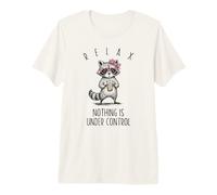 Relax Nothing is Under Control Iced Coffee Raccoon Premium T-Shirt