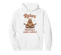 Relax, Nothing Is Under Control Zen Capybara Funny Pullover Hoodie