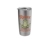 Relax, Nothing is Under Control Zen Frog Funny Stainless Steel Insulated Tumbler
