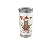 Relax Nothing is Under Control Zen Tabby Cat Graphic Stainless Steel Insulated Tumbler