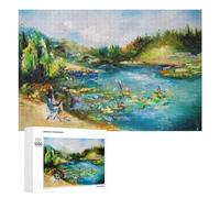 Relax on The River Puzzle for Adults, 1000 PCS, Illustrated Jigsaw Edition, An Engaging Indoor Activity for Quiet Evenings, at Home