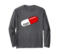 Relax Pill | Chill Time | Psychologist Humor, Psychology Long Sleeve T-Shirt