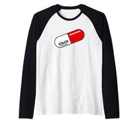 Relax Pill | Chill Time | Psychologist Humor, Psychology Raglan Baseball Tee