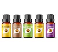 Relax & Sleep Essential Oil Set | Camomile, Lavender, Ylang Ylang, Bergamot & Frankincense 5 x 10ml | for Diffusers for Home, Aromatherapy, Gift for Him/Her, Candle Making, Soaps, Wax Melts
