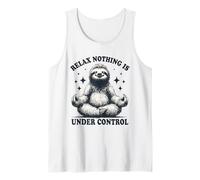 Relax Sloth Meditation Funny Zen Animal Design Tank Top