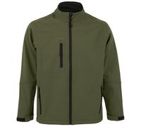 SOL'S Men's Relax Soft Shell Jacket (Breathable, Windproof & Water Resistant) in Dark Green | Size: Medium SOL'S Dark Green M