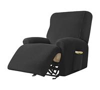Relax Stretch Armchair Cover for 1 2 3 Seater, Soft Velvet Reclining Chair Cover Sofa Cover Sofa Protector Non-Slip Sofa Cover(Nero,1pcs)
