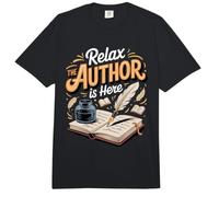 Relax the Author is Here Writer Writing Comfort Colors Adult Heavyweight T-Shirt