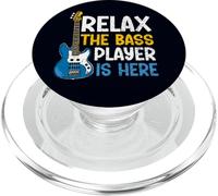 Relax The Bass Player Is Here,Guitar Guitarist Bassist Music PopSockets PopGrip for MagSafe
