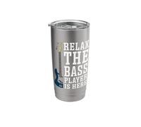 Relax The Bass Player is Here Guitar Player Guitar Musician Stainless Steel Insulated Tumbler