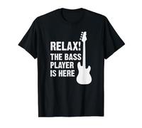 Relax! The bass Player is here Value Graphic T-Shirt, Men, Black, S