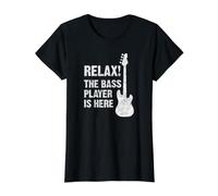 Relax! The bass Player is here Value Graphic T-Shirt, Women, Black, S