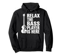 Relax The Bass Player Is Here Violin Vintage Bass Style Pullover Hoodie