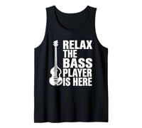 Relax The Bass Player is Here Violin Vintage Bass Style Tank Top