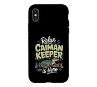 Relax the Caiman Keeper Is Here Reptile Exotic Pet Case for iPhone X/XS