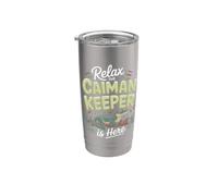 Relax the Caiman Keeper is Here Reptile Exotic Pet Stainless Steel Insulated Tumbler