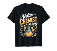 Relax the Chemist is Here Chemistry Science Value Graphic T-Shirt