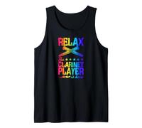 Relax The Clarinet Player is Here Star Graphic Tank Top