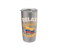 Relax the Colombian is Here Pride Heritage Stainless Steel Insulated Tumbler