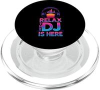 Relax The DJ Is Here Funny DJ Disc Jockey Music Player Dad PopSockets PopGrip for MagSafe