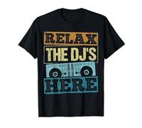 Relax The dj is here - Music Player Composer Entertainer T-Shirt, Men, Black, Small