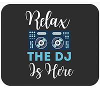 Relax The Dj Is Here Vintage Disc Horseman Beat Maker S Mouse Pad Stitched Edge Mousepads Smooth Mouse Pads For Home Work Office 25X30Cm