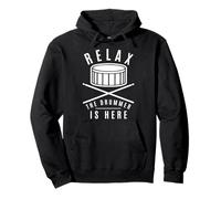 Relax the drummer is here - funny drummer design Pullover Hoodie