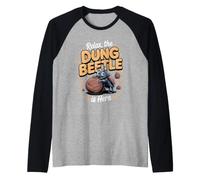 Relax the Dung Beetle is Here Insect Nature Raglan Baseball Tee