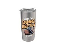 Relax the Dung Beetle is Here Insect Nature Stainless Steel Insulated Tumbler