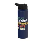 Relax The Euphonium Player is Here Stainless Steel Insulated Water Bottle