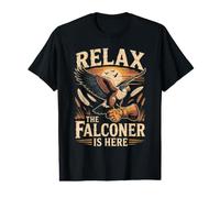 Relax The Falconer is Here Falconry Hawking Value Graphic T-Shirt
