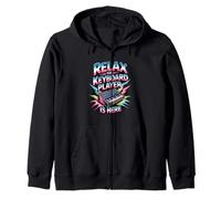 Relax The Keyboard Player Is Here Synth Music Zip Hoodie