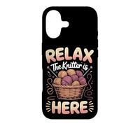 Relax the Knitter Is Here Knitting Yarn Fiber Arts Case for iPhone 17