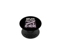 Relax the Nail Tech Is Here Cosmetologist Nail Salon PopSockets Adhesive PopGrip